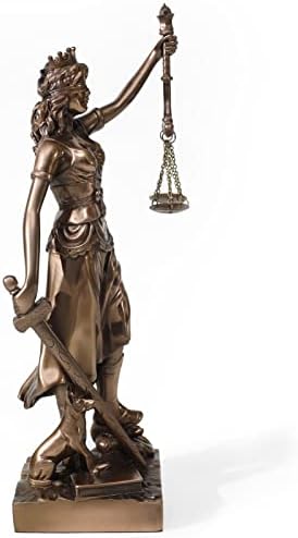 Magicsculp - פסל הצדק של ליידי - אלת הצדק הרומית היוונית 12.9 אינץ 'מוזיאון פסלון אספנות