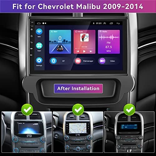 אנדרואיד 11 סטריאו לרכב עבור שברולט שברולט מאליבו 2009-2014 עם אלחוטי אפל קארפליי ואנדרואיד אוטומטי, 9 אינץ