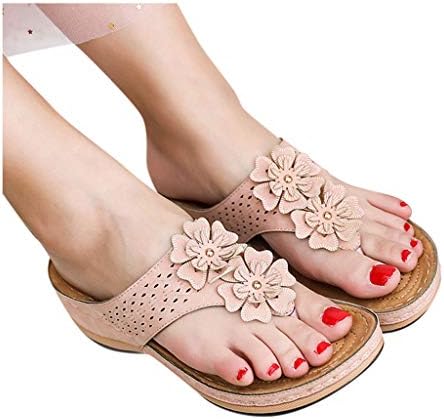 SGAOGEW נשים סנדלי טריז כפכפים לבושים החלקה על בוהן פתוחה על נעלי נעלי בית קיץ לחופשות קניות לחופשה מזדמנת