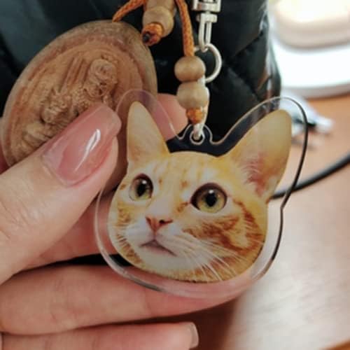 אישית, אישית לחיות מחמד חתול תמונה מחזיקי מפתחות, מותאם אישית לחיות מחמד חתול אקריליק מחזיק מפתחות, מותאם
