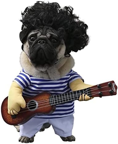 תחפושות כלבים של S-Lifeeling תלבושות גיטרה מחמד תלבושת גיטריסט נגן נגן