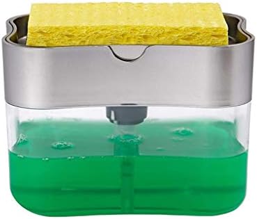 סבון משאבת מתקן עם ספוג מחזיק ניקוי נוזל או מתקן מיכל יד עיתונות סבון ארגונית מטבח מנקה כלי
