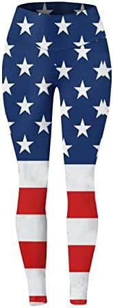 חותלות דגל אמריקאי בקרת בטן נשים ארהב כוכבי דגל ארהב כוכבים כושר כושר אימון דחיסה באורך מלא טייץ אימון