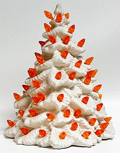 אורות עץ חג המולד של קרמיקה קרמיקה לאומית Artcraft® קטנים - כתום