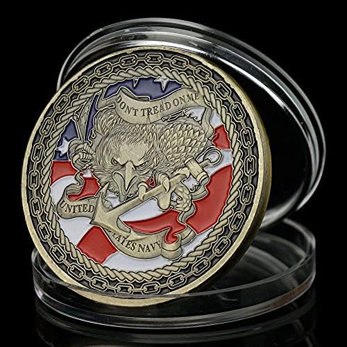ארצות הברית ראשי חיל הים המזכרת אל תדרוך עלי אוסף מטבעות מתנה אספנות מטבע הנצחה מצופה נחושת