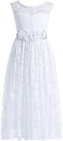 פרח בנות חתונה קרסול אורך צרוף חזרה שמלת פעוט שושבינה המפלגה בוהמי מקסי תחרה שמלות