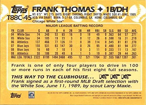 2023 Topps Series One Silver Packs Refractor T88C-45 Frank Thomas NM-M MT Chicago White Sox Baceball כרטיס מסחר MLB