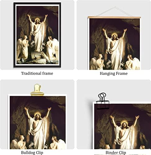 פוסטר ישוע קתולי נוצרי אלוהים תמונה מסתכלת אל אדון המלאך קיר אמנות יד של אלוהים עיצוב בית ציור בד.