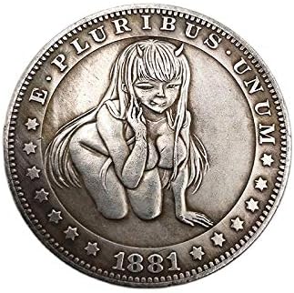אמריקה מורגן וונדרר 1881 אוסף מטבעות זיכרון באלוהים אנו סומכים על שד אישה קישוט בית מלאכה למזכרות מתנות