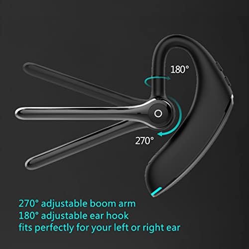 אוזניות אלחוטיות, Bluetooth 5.1 אוזניות ביטול רעש מיקרופון כפול, אוזנית Bluetooth אלחוטית Super Power Earhook