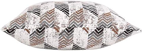 חבילה של Yeiotsy של 2 כיסויי כרית לזרוק דקורטיבי בסגנון נורדי לכיסא כרטיס מיטה ספה מארזים כרית גיאומטרית ג'קארד צ'ניל