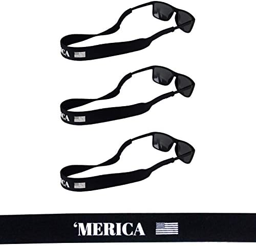 רצועת משקפי שמש של סטרפז מהנה 3 חבילה - מחזיק משקפי ראייה עמידים ורכים מעוצב עם חומר ניאופרן צף - התאמה בטוחה למשקפיים