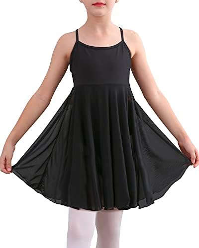 סטל בלט בגדי גוף עבור בנות ריקוד חולצה שמלת עקף בלרינה תלבושות שרוולים