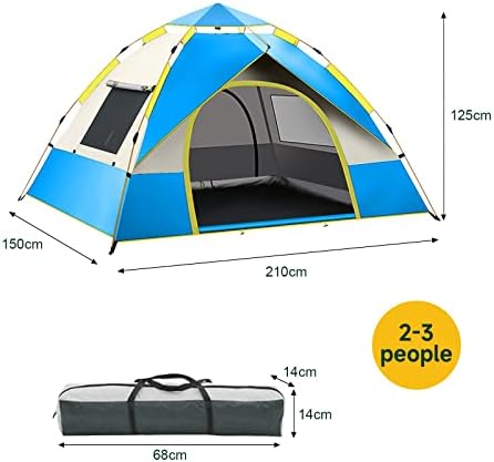 אוהלי אוהל קמפינג של קומלוב לאוהל מחנה משפחתי אטום לרוח אטום לרוח חיצונית לתרמילאים טיולים קלים עם שקית אחסון,