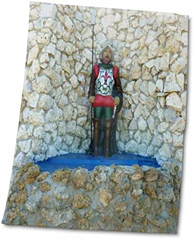 3DROSE פלורן Childrens Art II - פסל של פונצ'ה דה ליאון - מגבות