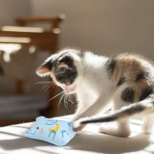 דוראקיטן חתול צעצועי מקורה חתולים-5 יחידות קטיפה חתול ללעוס צעצועי בקיעת שיניים אינטראקטיבי חתול מלא חתלתול צעצוע