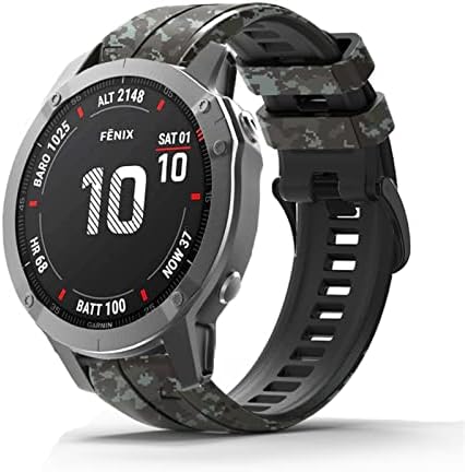 JWTPRO 22 ממ 26 ממ רצועת שעון חכמה עבור Garmin Fenix ​​7 7x 5 6 5x 6x Pro Epix 3HR הדפסת צמיד Band Smartwatch Smartwatch