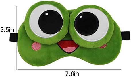 Rarityus צפרדע מצחיקה מסכת שינה קטיפה רכה מתכווננת כיסוי מסיכת עיניים מכוסה עם שימוש חוזר לגברים נשים ילדים