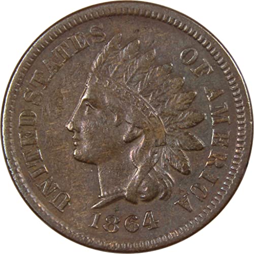 1864 L Head Cent vf מאוד משובח פרוטה 1C ארהב מטבע מטבע: i359