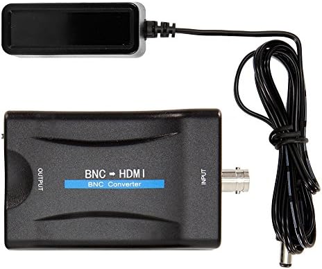 CVBS BNC לממיר HDMI, BNC מורכב וקלט שמע למתאם פלט HDMI עם מתג 720p/1080p, העבירו אות וידאו אנלוגי ממצלמת