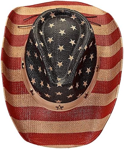 כובע קאובוי וינטג 'דגל אמריקאי