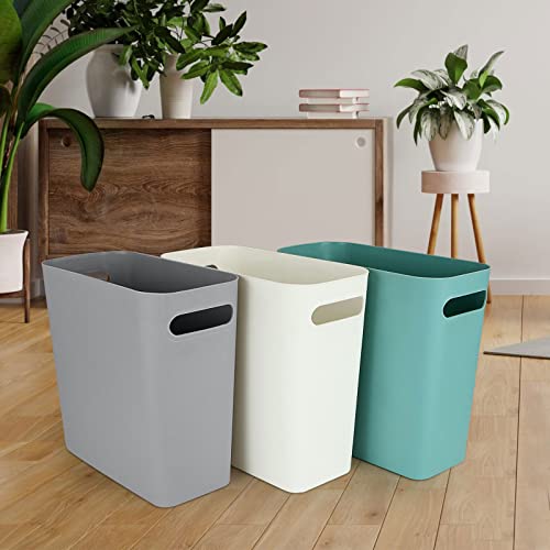 Yayods 6 חבילות זבל קטן יכול פסולת רזה לסל פסולת לחדר אמבטיה עם ידיות, 1.5 ליטר/5.7 ליטר פח אשפה משרדי, זבל