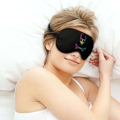 גולגולת קשת גולגולת גולגולת מסכת עיניים דגל עצם עם רצועה מתכווננת לגברים ונשים לילה נסיעות שינה