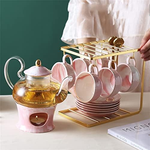 אגוז סגנון נורדי פירות פירות תה כוס תה פרח קומקום פרח סט אחר הצהריים תה תה סט כוס נר חימום