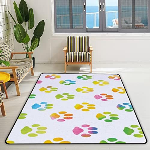 זוחל שטיח מקורה משחק מחצלת מחצלת טביעת רגל של בעלי חיים צבעוני לחדר שינה לחדר שינה משתלת חינוכית שטיחים שטיחים 72x48in