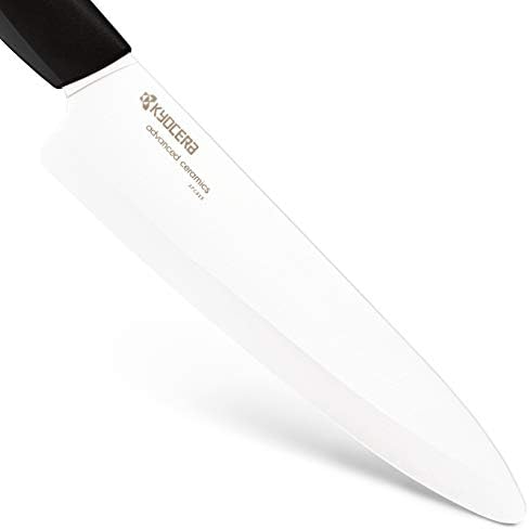 סט סכין 4 חלקים של Kyocera כולל 7 Santoku של שף, 5.5 סנטוקו, 4.5 שירות ו -3 שחור/לבן