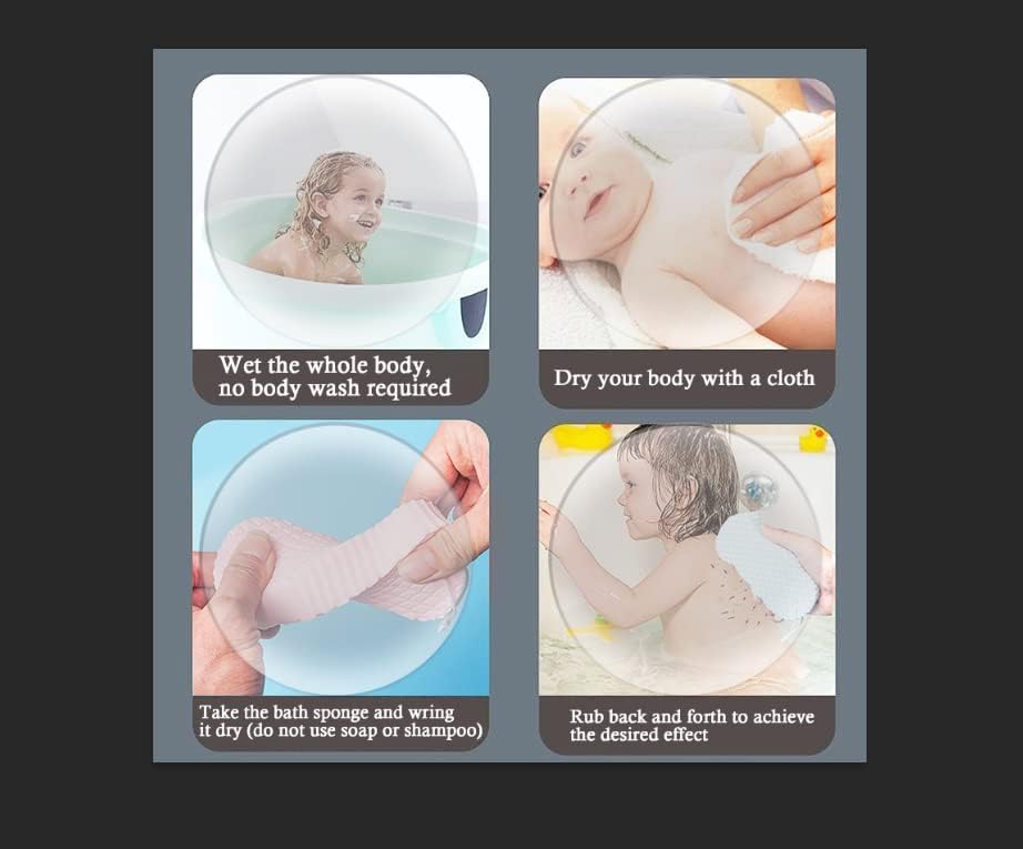 2 יחידות ספוג מקלחת גוף אמבטיה רך במיוחד, ספוג אמבט פילינג רך במיוחד 3 ד', ספוג אמבט ספוג לילדים מבוגרים ונשים בהריון,