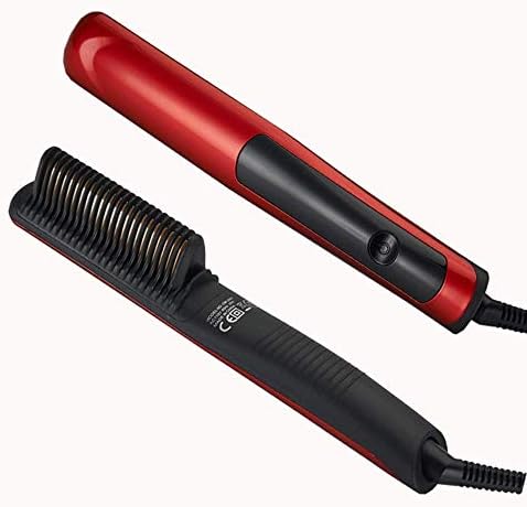 UXZDX Cujux מחליק שיער ， ברזל שטוח לעיצוב שיער: 2 ב 1 מסתלסל ויישור לנשים, לכל סוגי השיער ואורכיו-צלחות קרמיקה