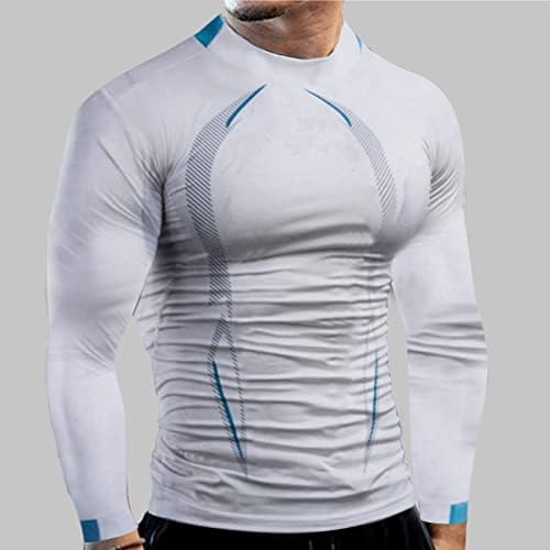 ZDDO 2022 חולצות טריקו דחיסה חדשות לגברים, שרוול ארוך מהיר יבש יבש גבוה גמישות שרירים ספורט ספורט טי טריקו אימון
