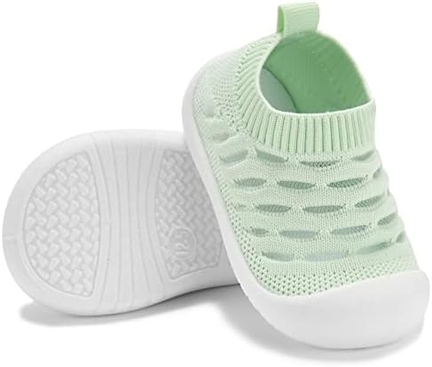 נעלי תינוקות של אקסגאווה לבנות בנות - פעוט תינוקות הולכים ראשונים נעליים נעלי נעלי בית עם נעלי סוליה גומי