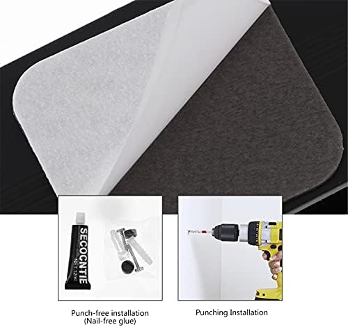 Cabilock 3Sets מחזיק שחור מקלחת תעשייתית אחסון קיר רכוב על קיר בחינם מדפי אגרוף צפים ללא עקידה מתכת חדר אמבטיה קידוח סל חווה