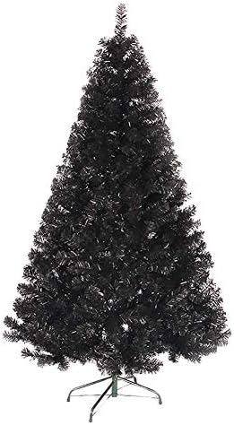 עץ חג המולד מלאכותי של Dulplay PVC, עץ חג המולד המלאכותי השחור, חג המולד עץ אורן רגליים מתכת מוצקות מסיבת חג מולד