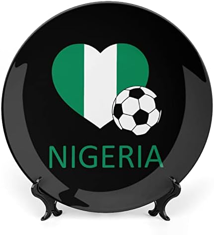 אהבה ניגריה Soccerceramic צלחת דקורטיבית עם מעמד עצם בהתאמה אישית צלחת ביתית לסלון ביתית מטבח