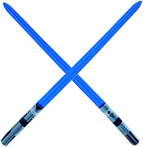 2 פרימיום - כחול בודד יחיד מתנפח חרבות סאבר, אורות אורות, מסיבה, מתנה, משחק פעולה, מפוצץ Luke Lightsaber