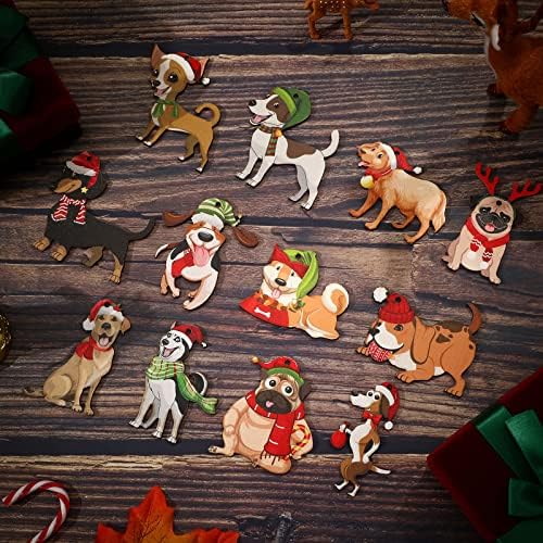 36 חתיכות כלב קישוטי חג המולד מעץ גור עץ חג המולד עץ תלייה קישוטים קישוטי כלבים חמודים קישוטי כלבים מתנות לחובב