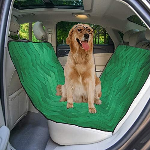 מותאם אישית ירוק עיצוב צבע בציר טבעי הדפסת רכב מושב מכסה לכלבים עמיד למים החלקה עמיד רך לחיות מחמד רכב