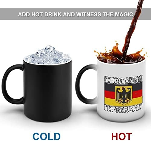 לא כועס אני גרמנית חום שינוי ספל קסם קפה כוס קרמיקה תה כוס אישית מתנה עבור משרד בית נשים גברים 11 עוז