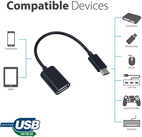 מתאם OTG USB-C 3.0 תואם ל- Sony WLA-NS7 שלך לפונקציות מהירות, מאומתות, מרובות שימוש, כמו מקלדת, כונני אגודל, עכברים