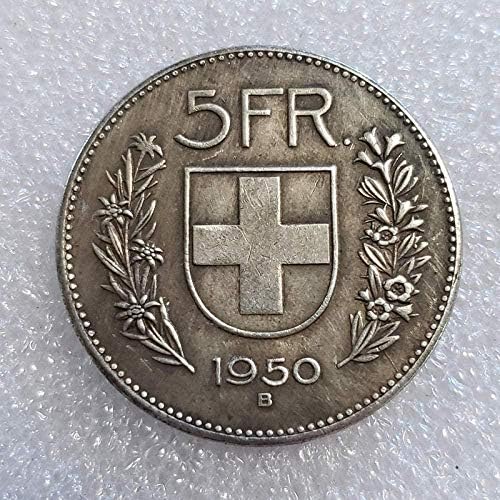 1950 מטבע שוויצרי מטבע Copysoevenir Copyverty Coin מתנה