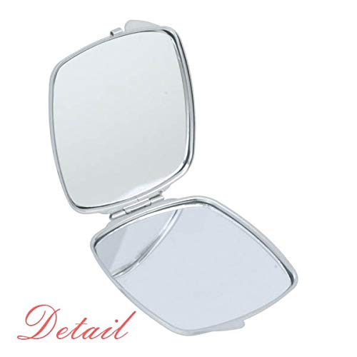 מקלדת סמל 2 אמנות דקו מתנת אופנה מראה נייד קומפקטי כיס איפור כפול צדדי זכוכית