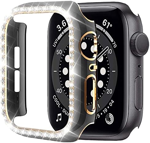 מארז קריסטל של Ankang Diamond עבור Apple Watch 7 6 SE 40 ממ 44 ממ 41 ממ 45 ממ IWatch Series 5 3 38 ממ 42 ממ מכסה