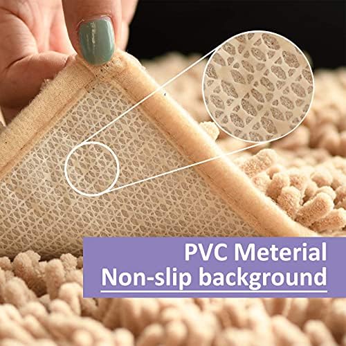 שטיחי אמבטיה מגדירים שטיח אמבטיה של שני חתיכות שטיח אמבטיה ללא החלקה עם פלאש PVC רך גיבוי מים שטיח סופג 1 ''