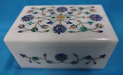 Crabtslook Marble Box Box Pietra Dura Dura שיבוץ מתנה מתנה בעבודת יד, דקו ומלאכות מלאכה
