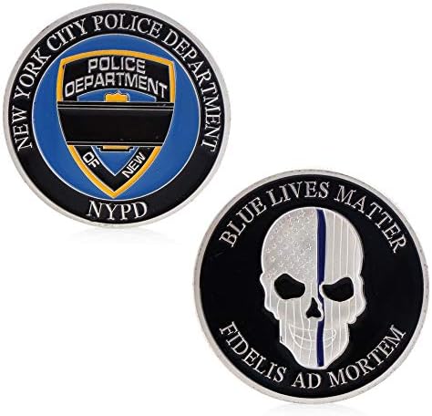 מחלקת המשטרה של ניו יורק בארהב NYPD Blue Lives Matter Challenge מתנת מטבע