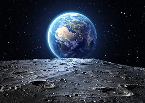 בלקו 15 על 8 רגל בד רקע חלל חיצוני רקע יקום כדור הארץ ירח משטח מרוהט על ידי נאס א כוכב כוכבים צילום רקע למסיבת יום הולדת קישוט