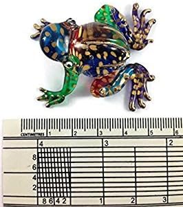 2 צפרדע קריסטל זעירה ארוכה מיניאטורה קרפדה יד מפוצצת אמנות זכוכית צלולה חיות פסלונין עיצוב אספנות